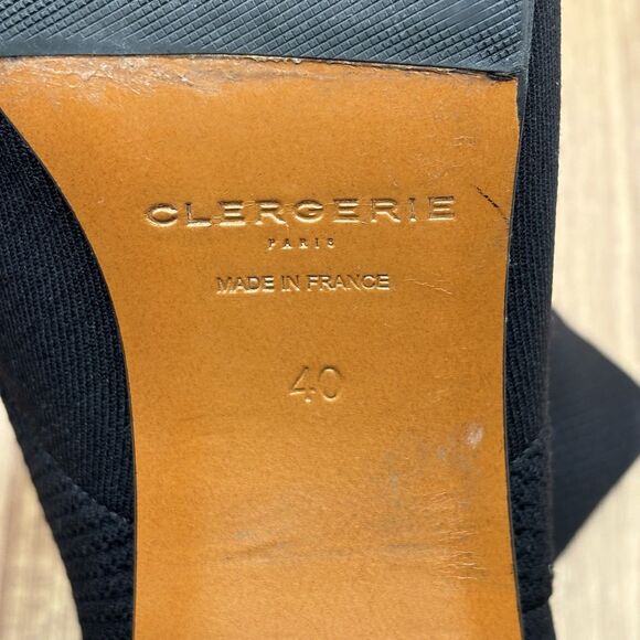 Robert Clergerie Keane Black Stretch Sock Booties EU 40/9.5 Mirrored Heel - Picture 12 of 12